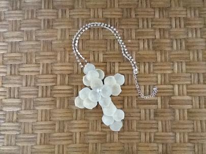 seashell cross necklace